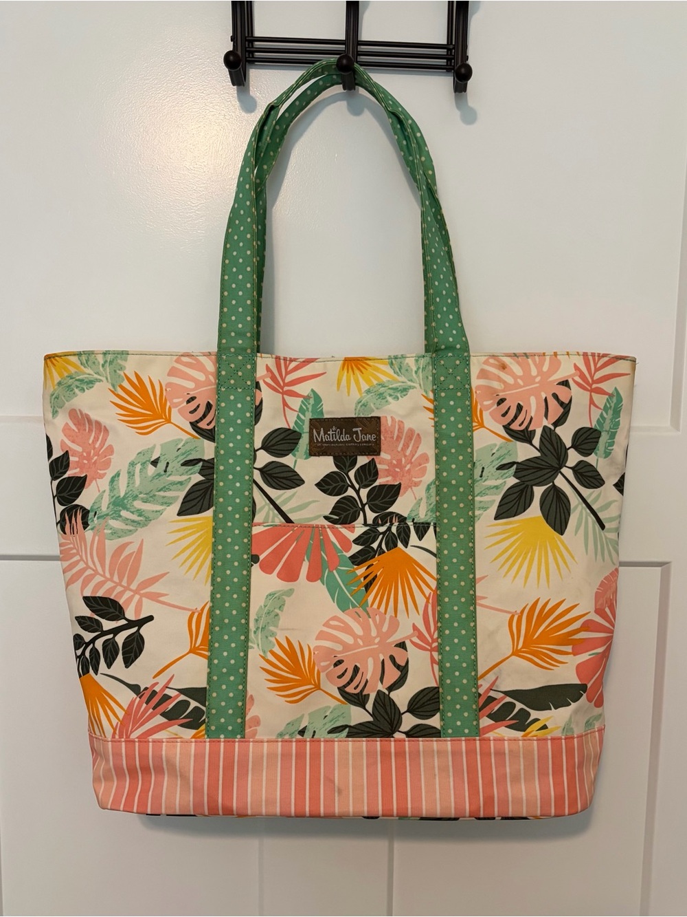 Matilda Jane Golden Island Tropical Floral Tote Beach Bag